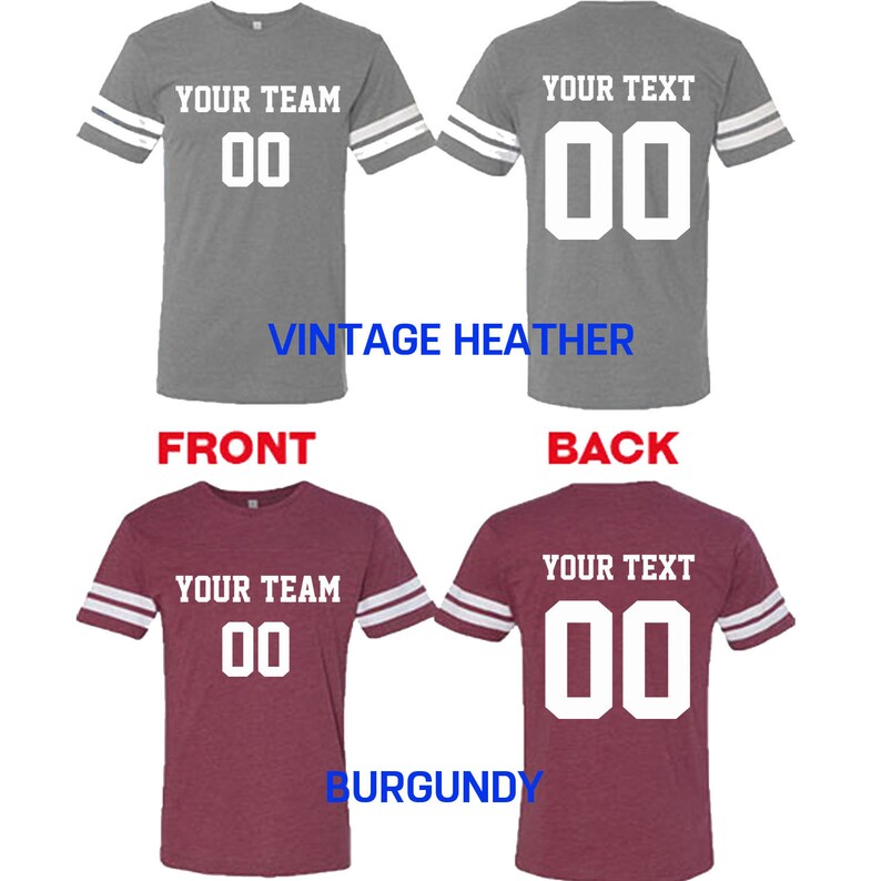 Customized Football Shirt Personalized Football Jersey Adult Etsy