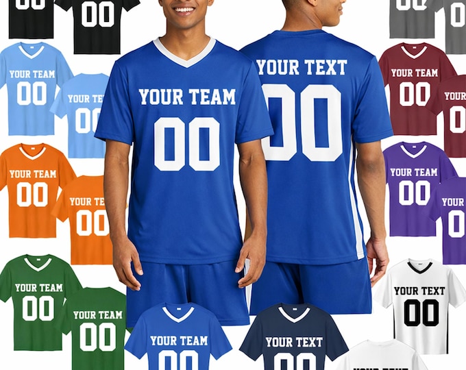 Custom Football Jersey Personalized Name Number Team Logo Game Training Shirt Fan Gift for Unisex for Men Women Kids , ANTEP1