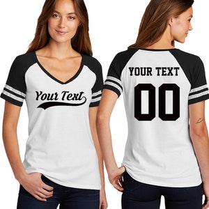 Customized Baseball Lady Shirt Football Softball Personalized Jersey Front Back Custom Add Text Add Number Team Super Bowl Party Shirt