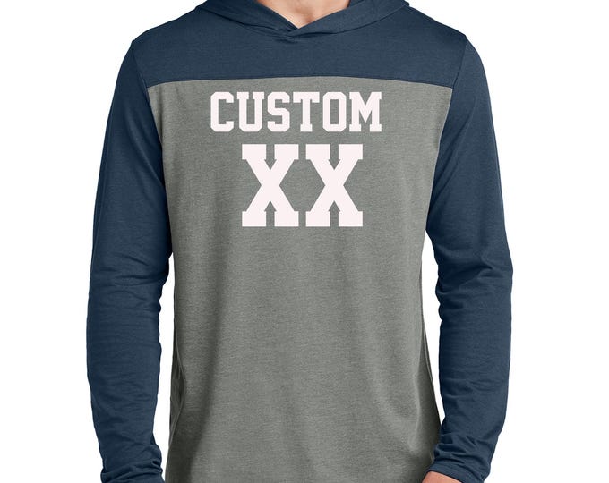 Customized Team Number HOODIE UNISEX Two Colors Personalize Halftime Long Sleeve Hoodie Name Number Text Custom Sweatshirt 6044