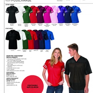 Customized Football Jersey MESH Personalized Football Jersey Team Adult WOMEN Jersey Make Your Own Jersey Name and Number Football Big FRONT image 4