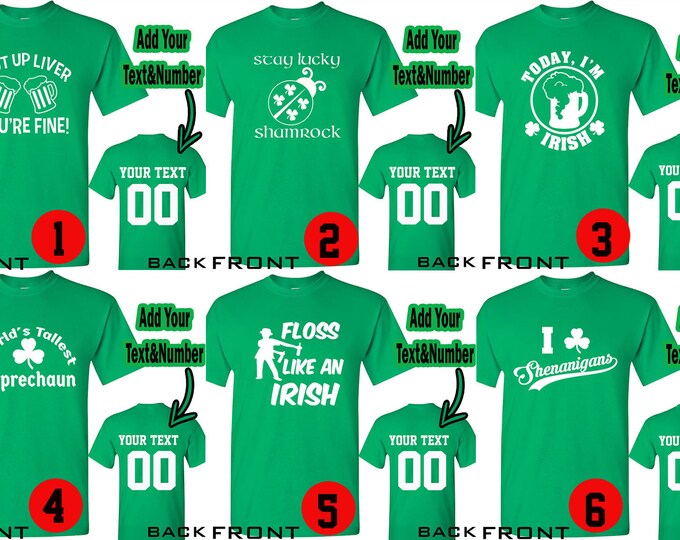 Customize St Patrick's Day Tees Irish Drinking Party Clover St Patty Shamrock 3