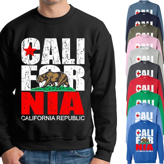 California Star Flag Crewneck Sweatshirt California Star Flag Crewneck Sweatshirt