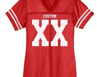 Camiseta de fútbol personalizada de malla Camiseta de fútbol personalizada Equipo Adulto MUJER Camiseta Crea tu propia camiseta Nombre y número Fútbol Frente grande