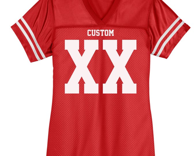 Customized Football Jersey MESH Personalized Football Jersey Team Adult WOMEN Jersey Make Your Own Jersey Name and Number Football Big FRONT