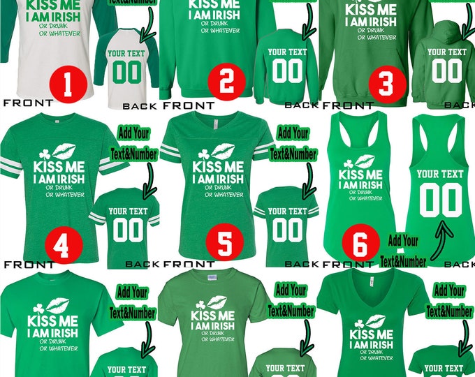 Kiss Me I Am Irish or Drunk or Whatever St Patrick's Day Tees Beer Drinking Party Clover Shamrock St Pattys Day Shirt