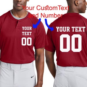 Customized BASEBALL Polyester Personalized Baseball Jersey Team Adult Mens Jersey Make Your Own Jersey Name and Number Baseball Training Tee