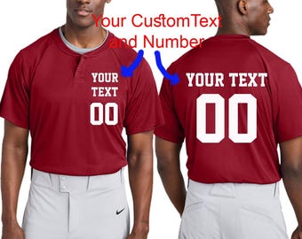 Camiseta de béisbol personalizada: camiseta de entrenamiento personalizada para hombre adulto