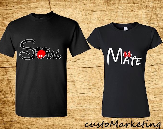 Soul Mate Custom Couple Tshirt  Matching Couple T-shirt Best Valentines Day Gift the Best Matching