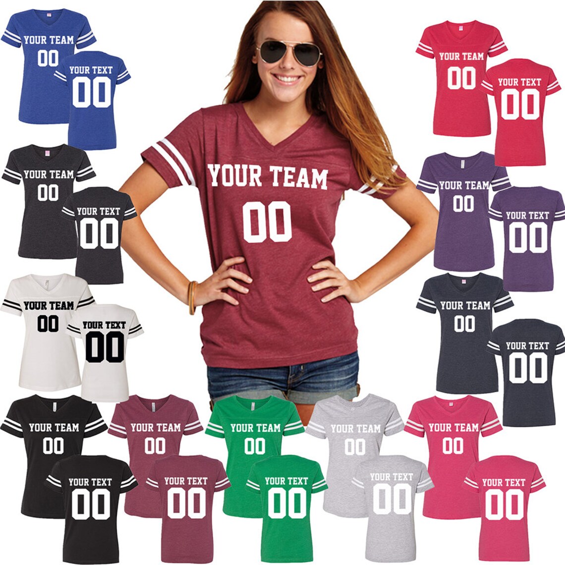 Customized Football Shirt Personalized Football Jersey Team Etsy