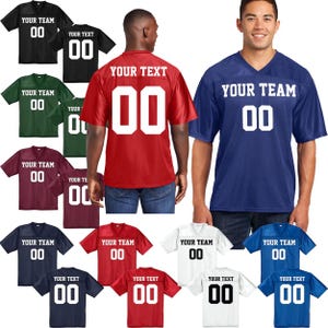 Personalized Football Mesh Jersey Team Name & Number For Adult , Custom Football Jersey , Game Day Outfit  American Football Fan Mesh Jersey