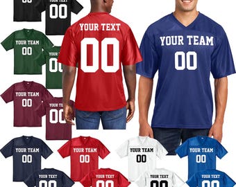 Personalized Football Mesh Jersey Team Name & Number For Adult , Custom Football Jersey , Game Day Outfit  American Football Fan Mesh Jersey