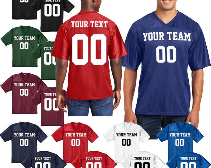 Customized FOOTBALL Jersey Team Adult Mens Jersey Make Your Own Jersey Name Number Football Tee Personalized Soccer Jersey