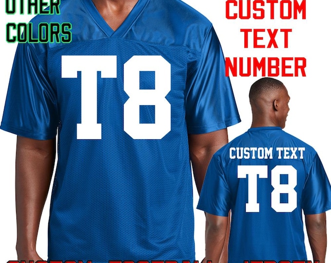 Your Personalized FOOTBALL Jersey Team Adult Mens Jersey Make Your Own Jersey Name Number Football Tee Personalized Soccer Customized Jersey