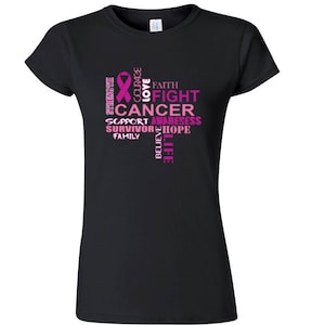 Breast Cancer Support Women&#39;s T-Shirt Breast Cancer Awareness Shirts Wear Pink Tshirt