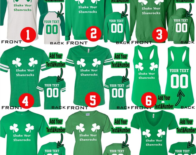 SHAKE YOUR SHAMROCKS St Patrick's Day Tees Beer Drinking Party Clover Shamrock St Pattys Day Shirt