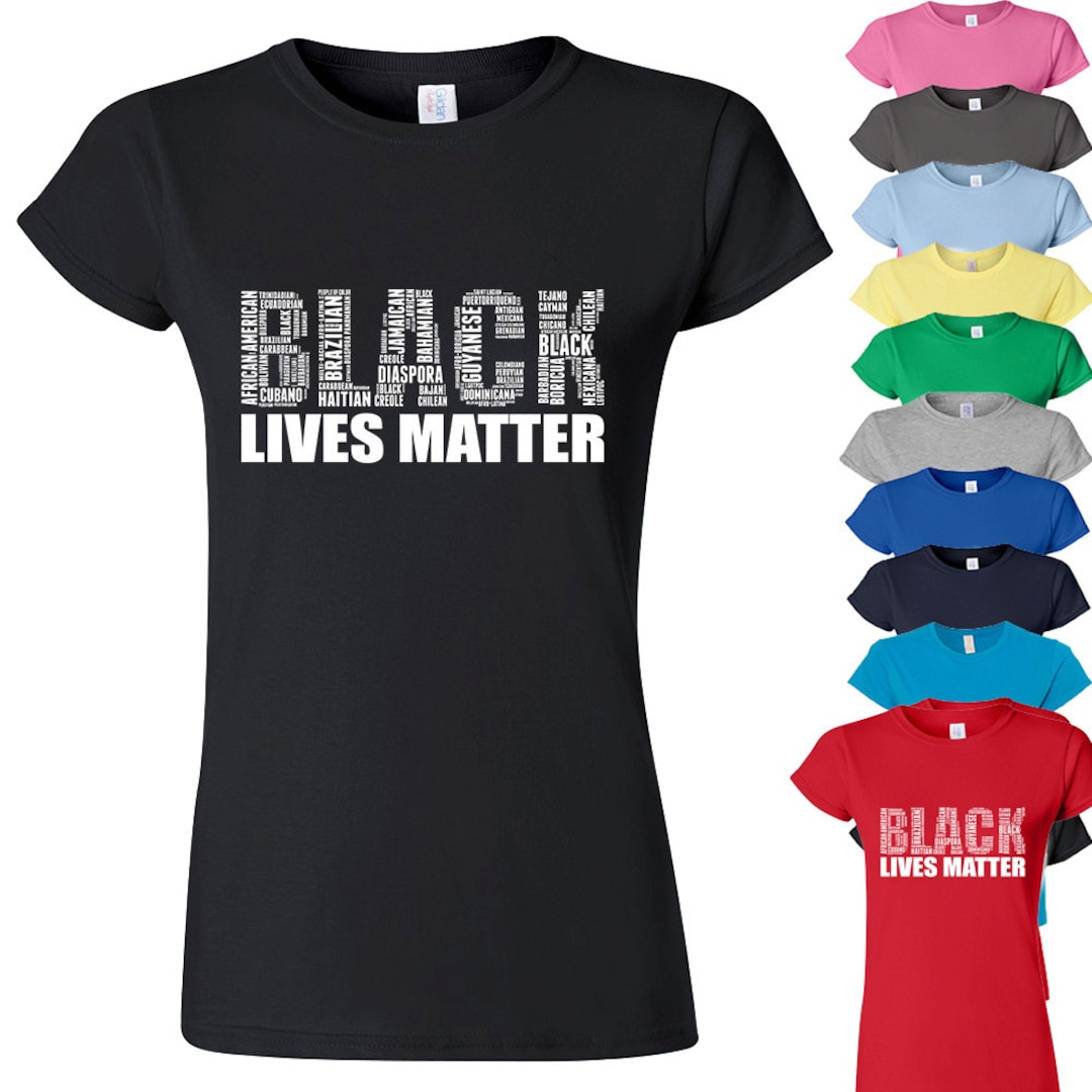 Black Lives Matter WOMEN TSHIRT Vintage Letters Tee Shirt Christmas BLM Shirt Etsy UK