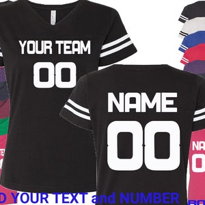 Número de equipo personalizado JERSEYS MUJER Personalizar Nombre Número Texto Camisetas personalizadas RND