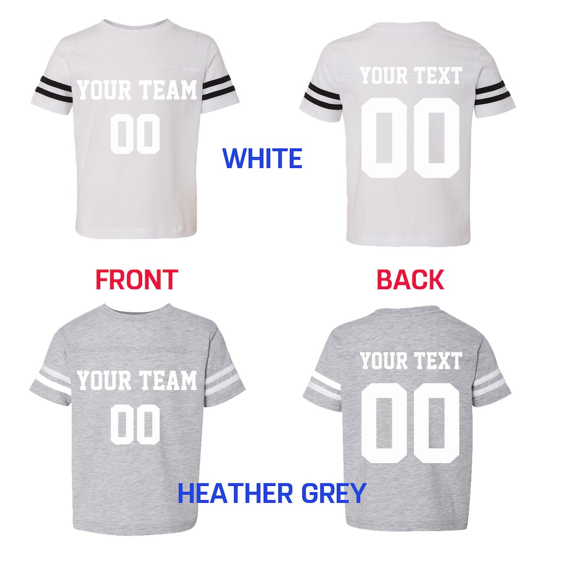 Customized Toddler Football Jersey Personalized Toddler Jersey Etsy