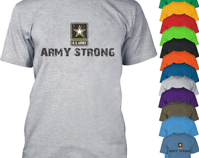 ARMY STRONG Star Logo TSHIRT America United State of Amarica Military Army Forces Tee Shirt