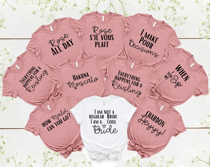 Bachelorette Party Shirt, Brides Team Shirt, Party Group Shirt, Bridal Shower Shirt, Bridesmaid Shirt, Bachelorette Favors, Bridesmaid Gifts