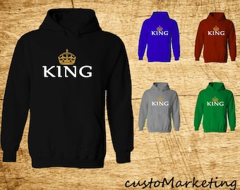 King Crown Hoodie - Sweatshirt Crown King Hoodie Gym Best Design King Sweatshirt