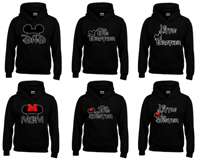 FAMILY SET HOODIE Mom Dad Sister Brother Hoodie Sweatshirt All Family Member Hoodie Sweatshirt Create Your Costume - Hoodie Sweater