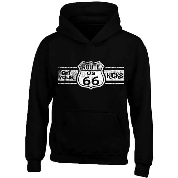 WHITE Route 66 HOODIE Sweatshirt Route Us 66 Get Your Kick - Etsy