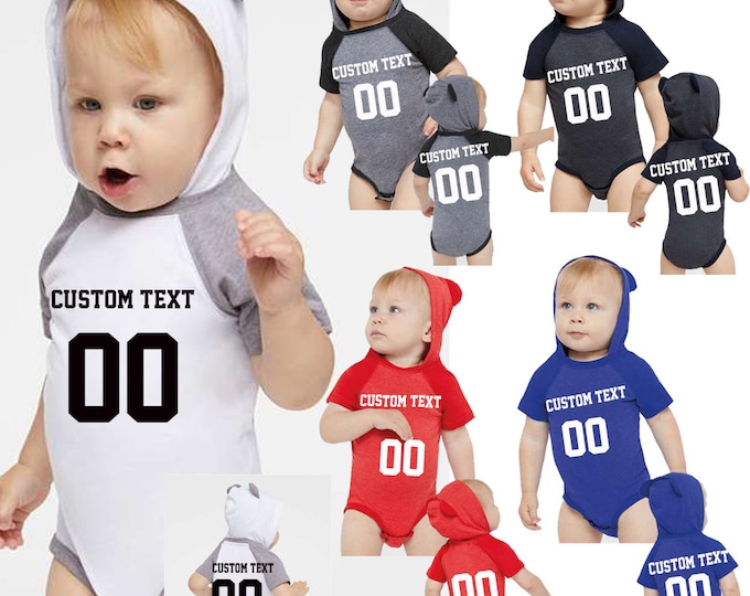 NEW Customized Newborn Football Jersey Personalized Infant Jersey Bodysuit Name and Number Custom Jersey for Kids Newborn Size Jersey Shirt