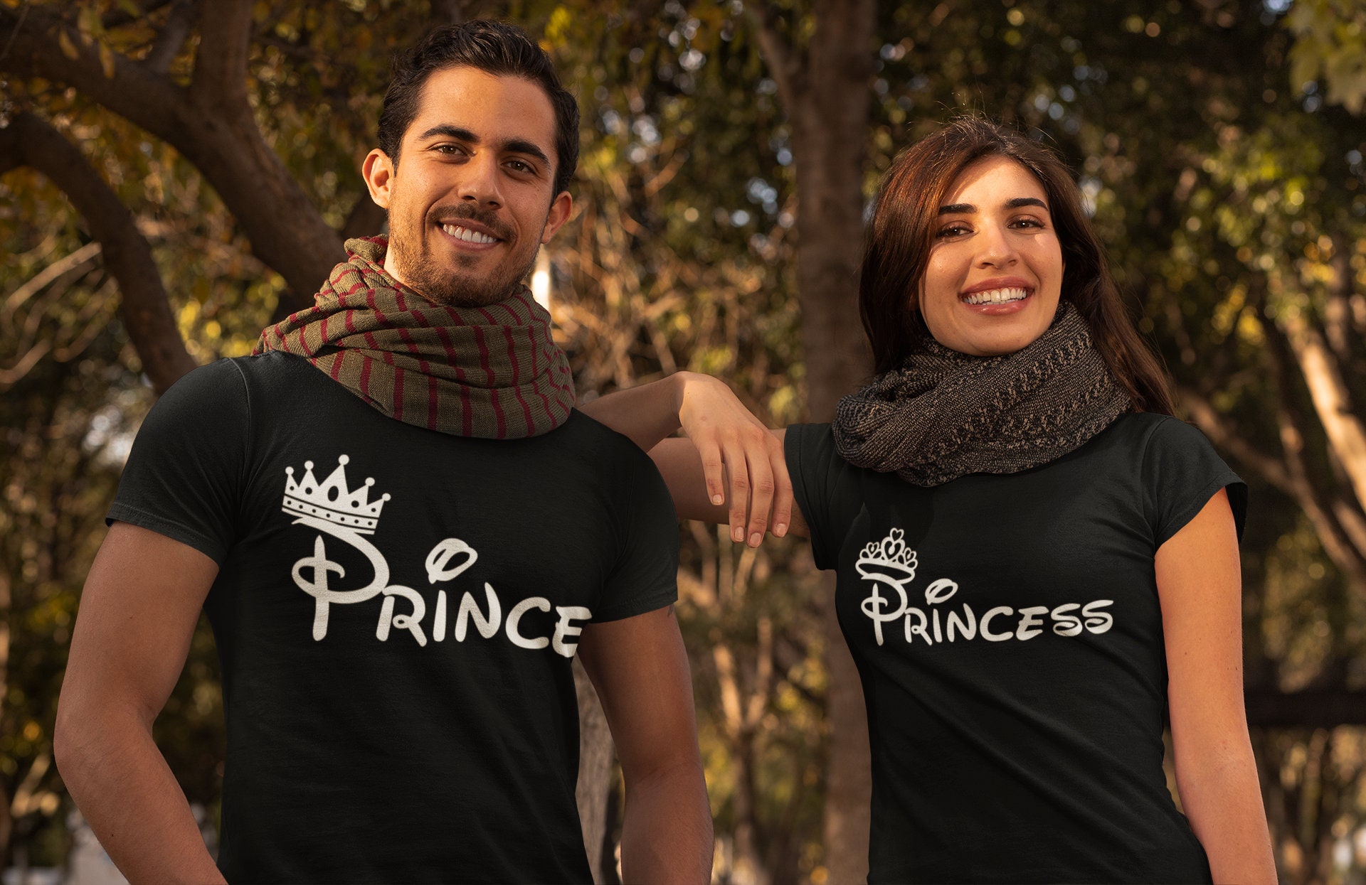  Prince Princess Customized Couple Jerseys, Custom Names and  Numbers Newlywed Anniversary Wedding Matching T-Shirts : Clothing, Shoes 