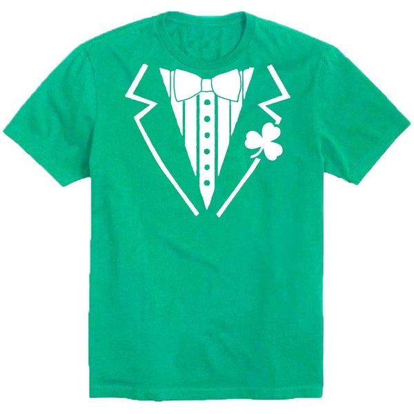 Irish Tuxedo Suit St. Patrick's Day Man TSHIRT Irish Party Shamrock Irish Beer Party