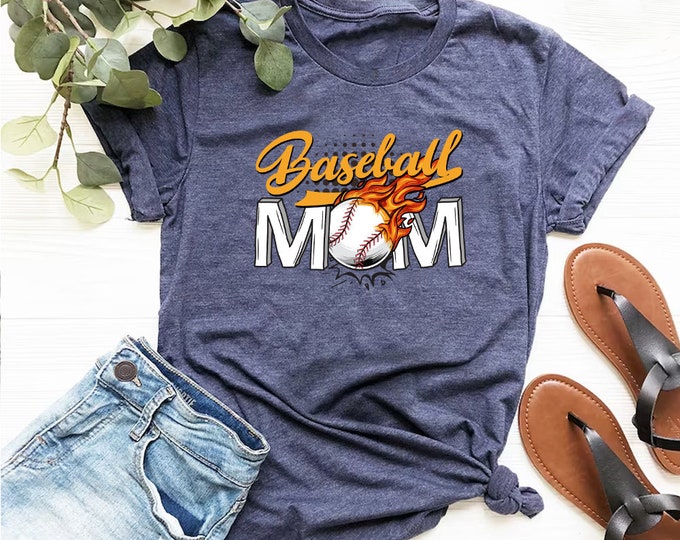 Baseball Mom Tee Shirt Mothers Day Shirt, Custom Mother's Day Gift, Mama Mommy Mother Mom Shirt, Gift For Mommy, Custom Tee Love Mother Tee