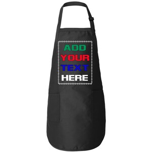 Personalized Aprons for Women  Men Chef Apron  ADD Your Text Number  Custom Apron with Pockets