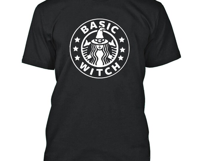 Basic Witch Mens TSHIRT Halloween Design Funny Boo Witch Tee Shirts