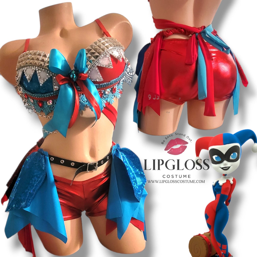 Sexy Harley Quinn Jester Costume, Harly Quin Cosplay, Villian Cosplay  Costume, Woman Halloween Costume, Suicide Squad 