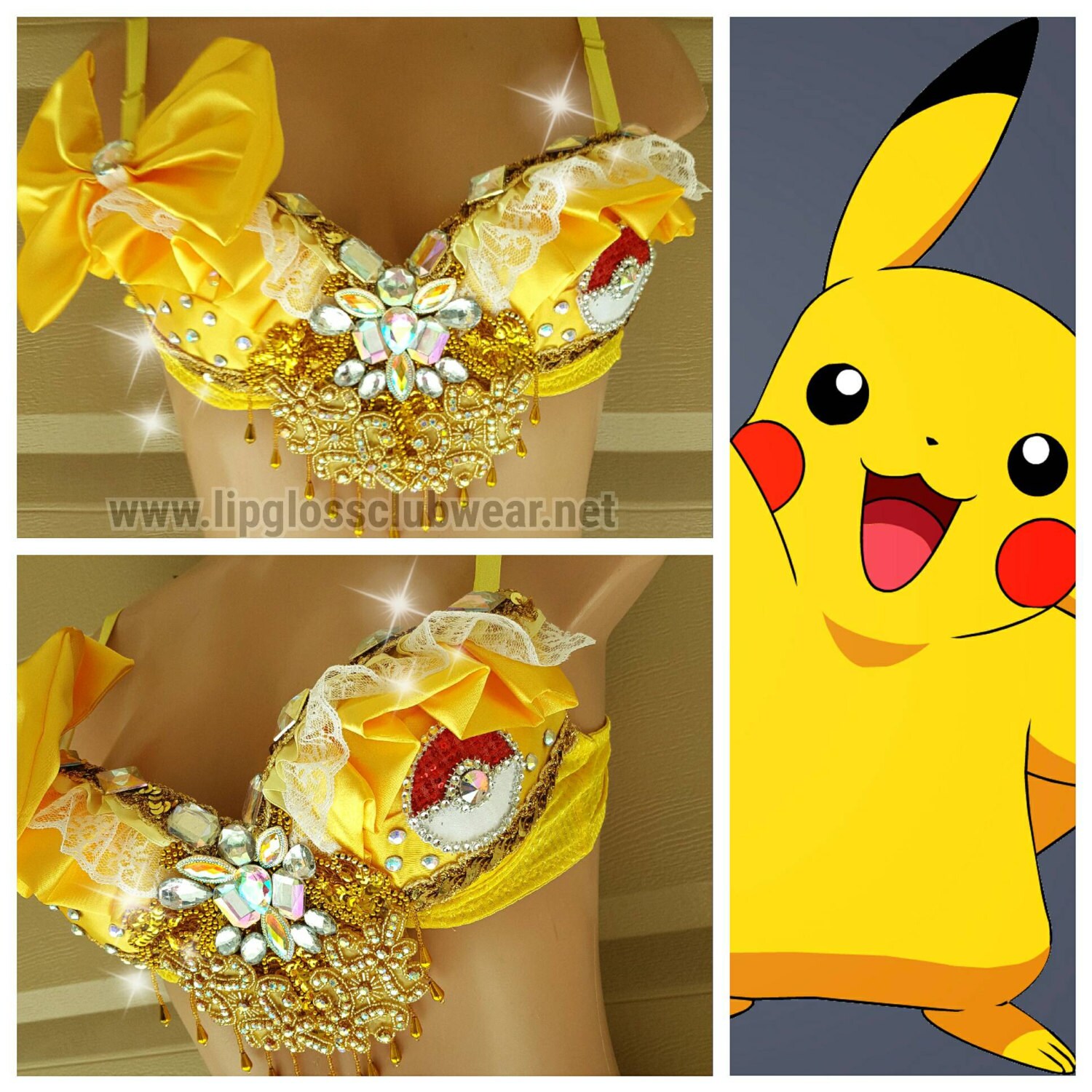 Pokemon Pikachu Bra Pikachu Top Pokemon Top Pokemon Bra
