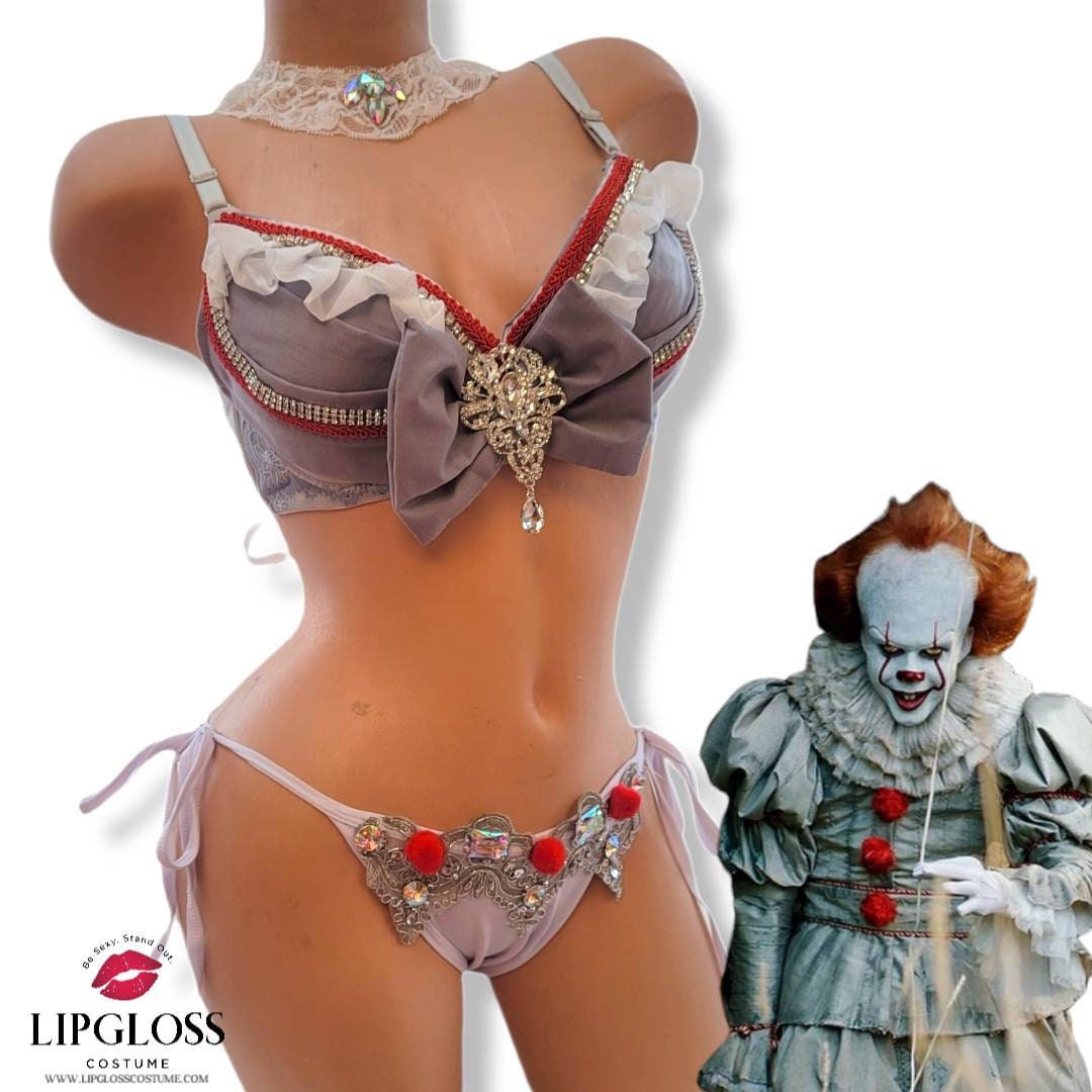 Sexy Scary Adult Woman Clown Circus Pennywise Inspired Halloween Themewear Rave Outfit Edc Outfit Etsy Ireland