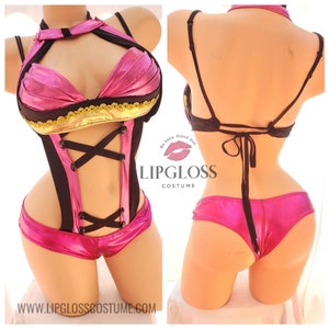 Mileena Inspired Mortal Fighter, Assassin, Woman Adult Halloween Costume, Custom, Cosplay, Anime, Sexy Outfit