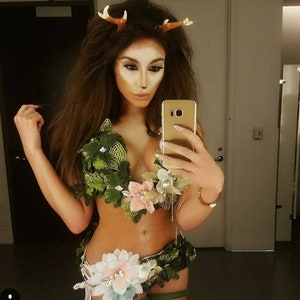 Sexy Fairy Costume, Forest Fairy, EDC Fairy, Sexy Forest Fairy, Custom Costume, Sexy Fairy, Fairy, EDC Outfit, Poison Ivy, Adam Eve Costume image 1