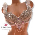 White Rhinestone Rave Bra, Rhinestone Bra, Bridal Lingerie, Lingerie Costume, EDC Bra, Festival Top, Festival Bra, Samba Bra, Samba Top