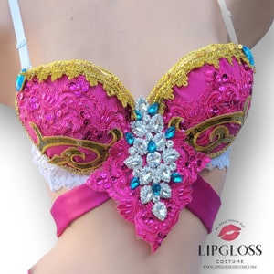 Princess Zelda Rave Bra, Legend of Zelda, Princess Zelda, Custom Bra, Halloween Costume, Cosplay, Zelda, Twilight Princess