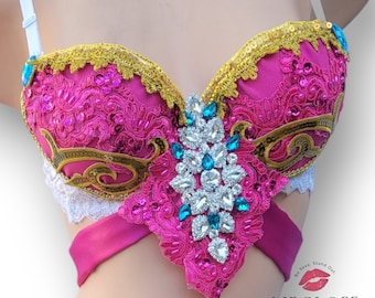 Sujetador Rave Princesa Zelda, Leyenda de Zelda, Princesa Zelda, Sujetador Personalizado, Disfraz de Halloween, Cosplay, Zelda, Princesa Crepuscular