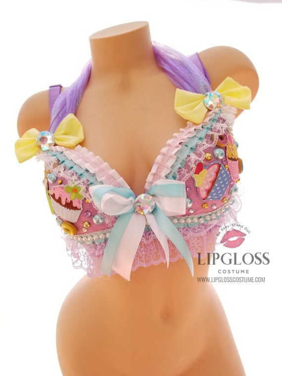 Candyland Cupcake Pastel Bra, Swirl, Custom Candy Bra, Wonderland, Pastel  Gumdrop, Whimsical Sweet Tooth Fairy -  Canada