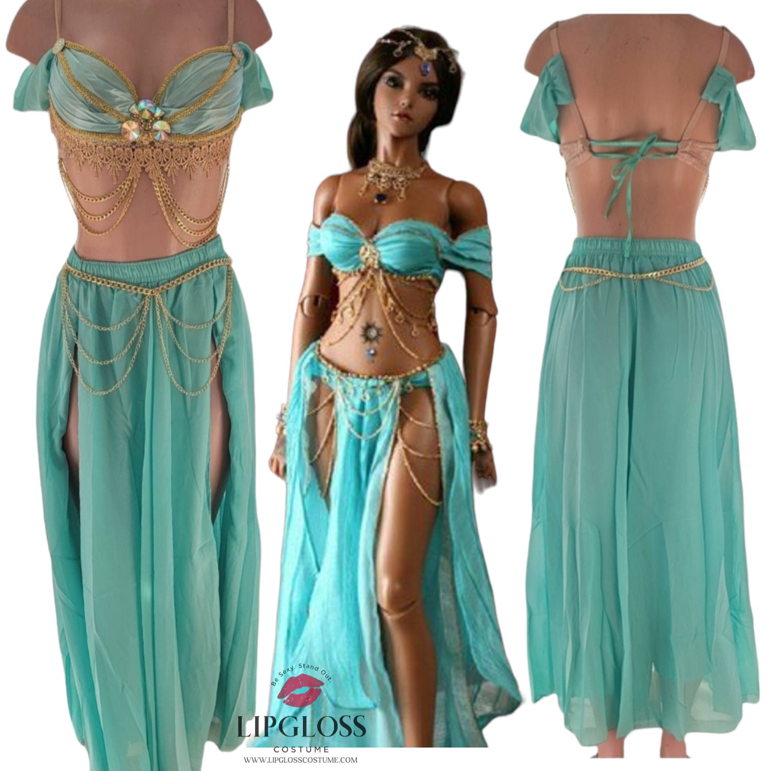 Disfraz de princesa jazmin menta disfraz de princesa egipcia bailarina del vientre disfraz de jazmin disfraz de mujer sexy disfraz de princesa sexy Etsy Espana