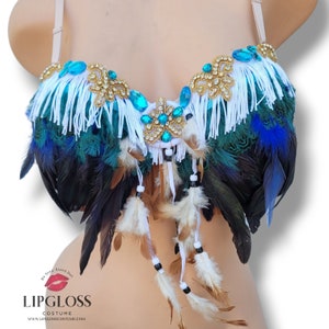 Diadema de plumas para adultos, Inspirado en indios nativos  americanos, Divertido accesorio de disfraz