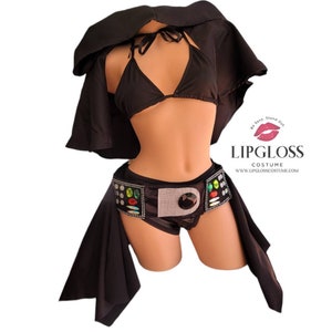 Sexy Galactic Robo, Trooper, Fighter, Women&#39;s Costume, Halloween, Unique, Dark Cosplayer, Darth Vadar, Star War