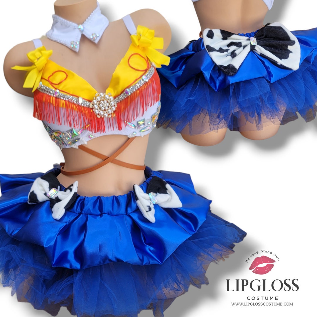 Adult Jessie Costume Dress Women Woody Costume Sleeveless Cowgirl Mini | INDIA