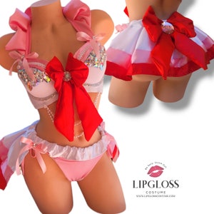 Chibi Moon inspired Costume - Anime Cosplay- Cosplay Costume- Halloween - Custom - Sailor Scout Costume - Rave