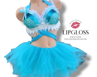 Sexy Frozen Elsa Rave Outfit Costume, Festival Outfit, Cinderella Costume, Cinderella, Sparkle EDC Outfit, Rave Clothing, Festival clothing