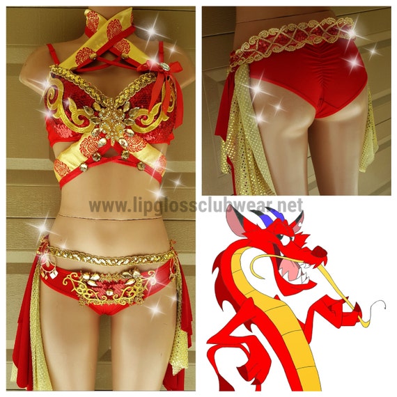 Dragon Inspired Rave Costume EDM Wear